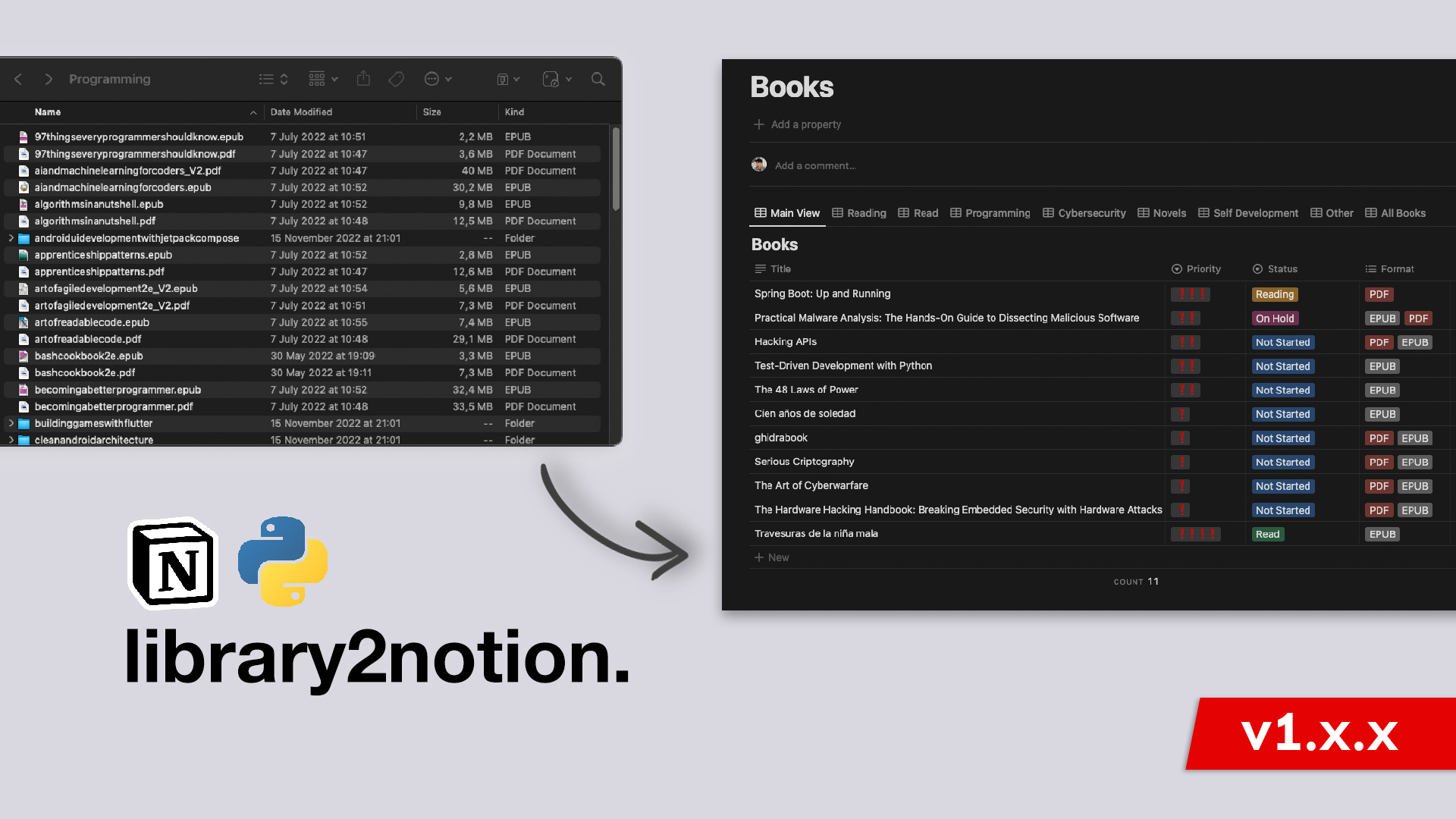 Library2Notion (v1.0.1): crea tu librería digital en Notion con Python