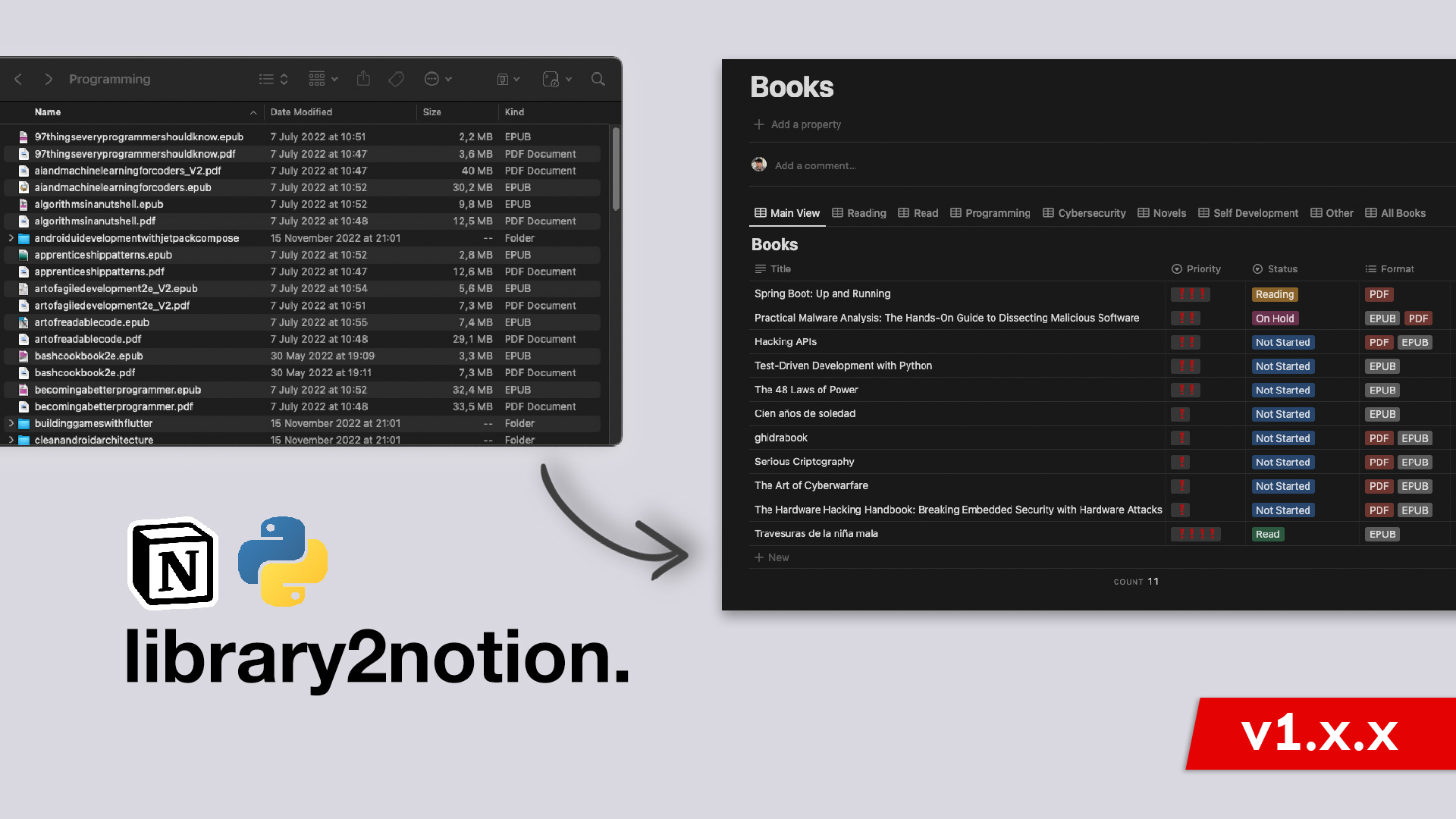 Library2Notion (v1.1.1): crea tu librería digital en Notion con Python